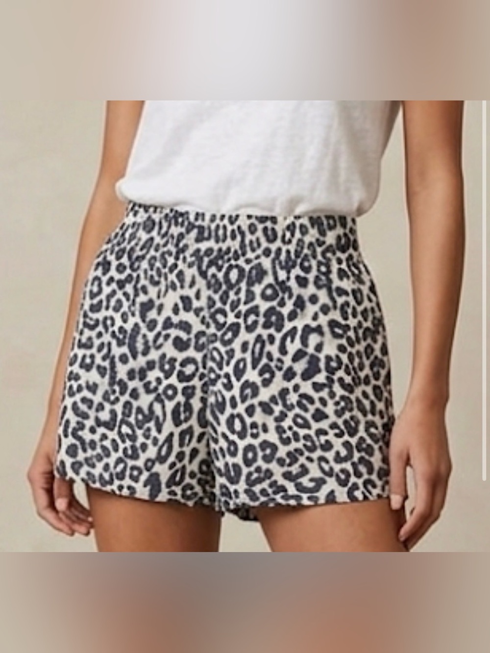 Lavender Brown Leopard Print Shorts